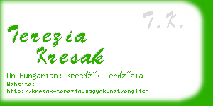 terezia kresak business card